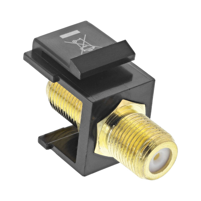 Adapter Keystone Cable Satélite, 2X Connectors F, White
