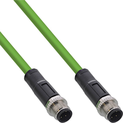 Inline® Industrial Network Cable M12 4-PIN D-coded Male/Male, Pur 10M — image 1