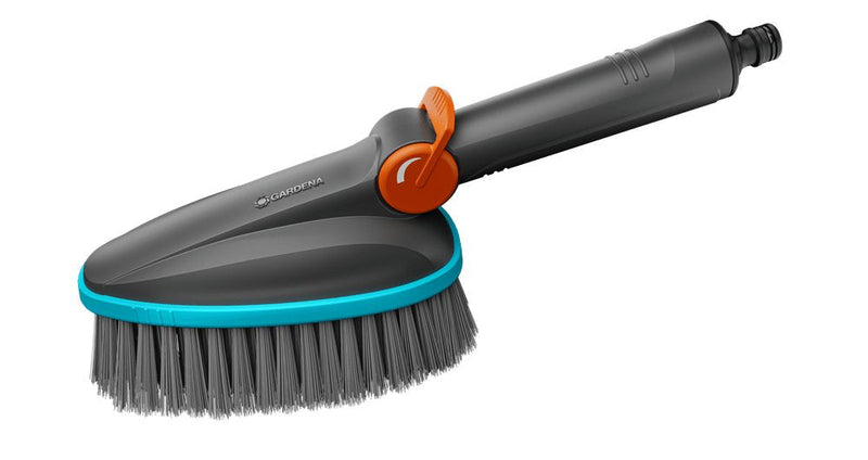 Gardena Brush Mano Cleansystem M Soft Brush Lavado Grey/Turquesa, Band Plastic Soft Todo Perímetro 18842