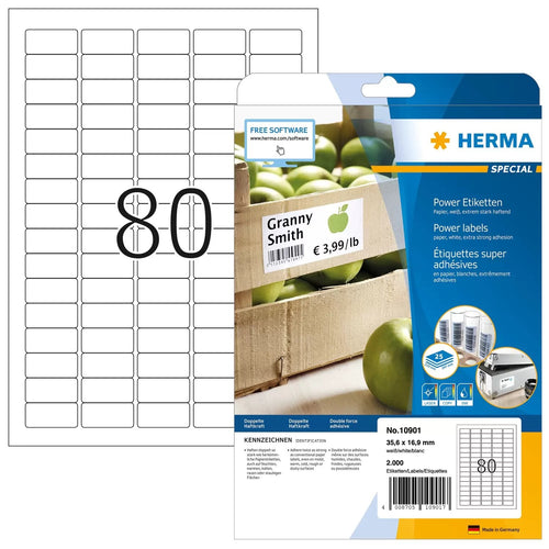 Herma Labels A4 White 35,6X16,9MM Extremadamente Adhesivas 2000 Units — image 1