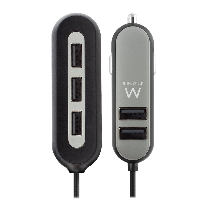 Ewent Charger USB Car/ 5 Ports/ 54W