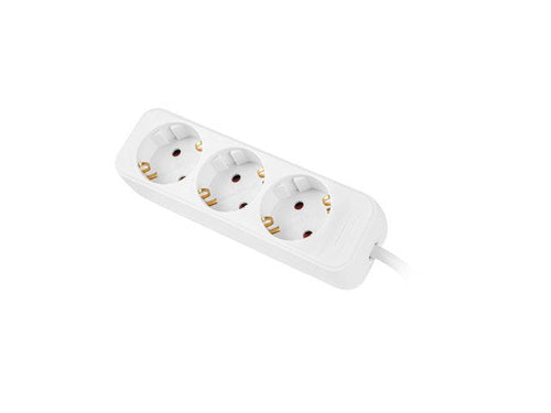 Lanberg Power Strip 3 Sockets Schuko White 1.5M — image 1