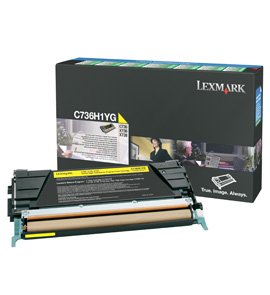 Lexmark C-736, X-736 738 Toner Yellow High Yield C736H1YG