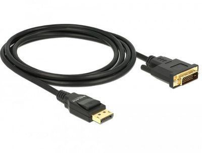 Delock Cable DisplayPort 1.2 Male DVI 24 + 1 Male 2M Black — image 1
