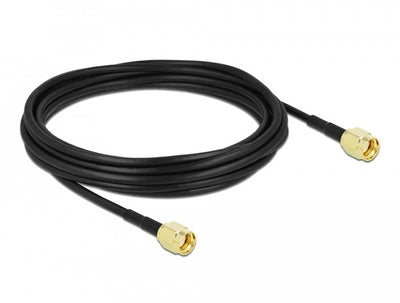 Delock Cable Antenna Rp-sma Connector Male a Rp-sma Connector Male Lmr CFD100 5M Low Loss — image 1