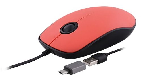 Tnb Mouse With USB Cable -a & USB-C Sunset Red — image 1