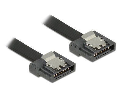 Delock 83840 Cable SATA 6GB/S 30CM Black Flexi — image 1