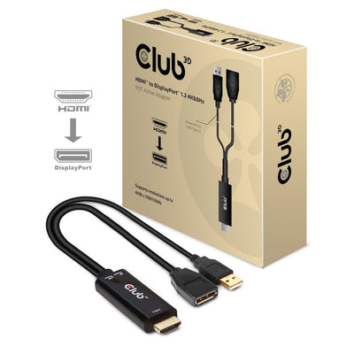 CLUB3D HDMI 2.0 To DisplayPort 1.2 4K60HZ Hdr M/F Activo Black — image 1