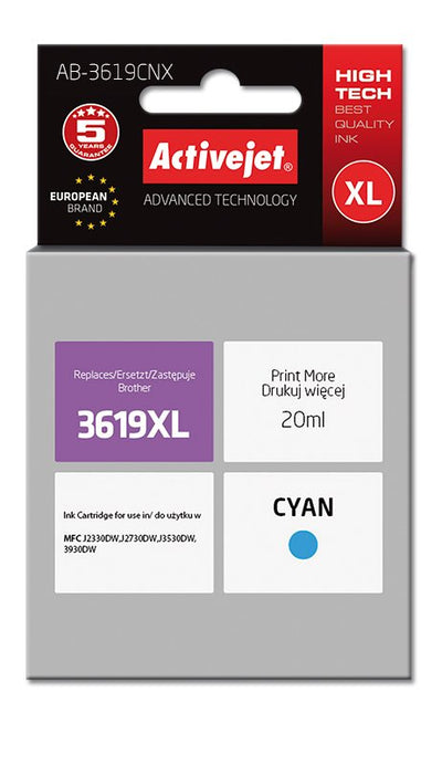 Activejet Ink AB-3619CNX (reemplazo Brother LC3619C - Supreme - 20ML - Cyan — image 1