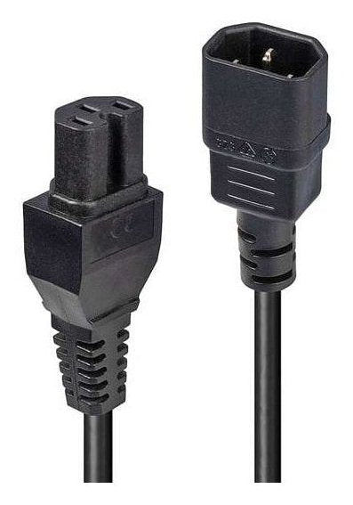 5M C14 To C15 Hot Condition Power Cable Black