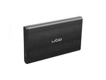 Ugo External Enclosure HDD/SSD 2.5'' SATA USB2, Aluminium Black — image 1