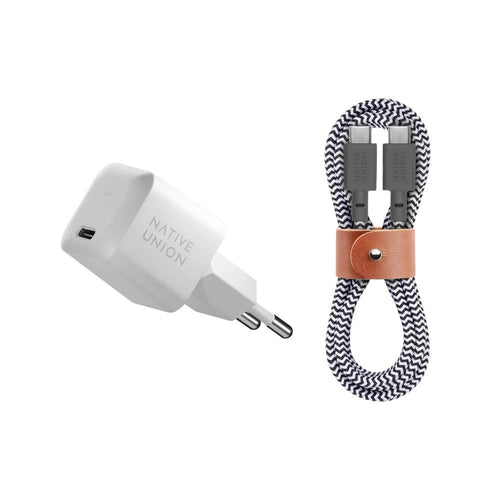 Native Union 30W USB-C Fast GaN Charger White + USB-C Cable Zeb. — image 1