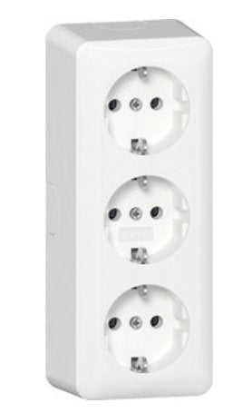 Gira 478913 3F-SCHUKO-TOMA Power + Board Assembly Ap White Puro — image 1