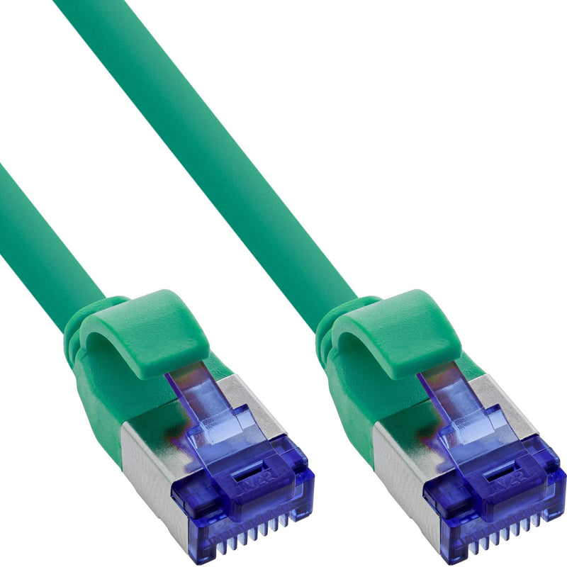 Inline® Network Cable Slim, CAT.6A, S/FTP, Tpe (lszh) Flexible, PoE, Green, 0.5M