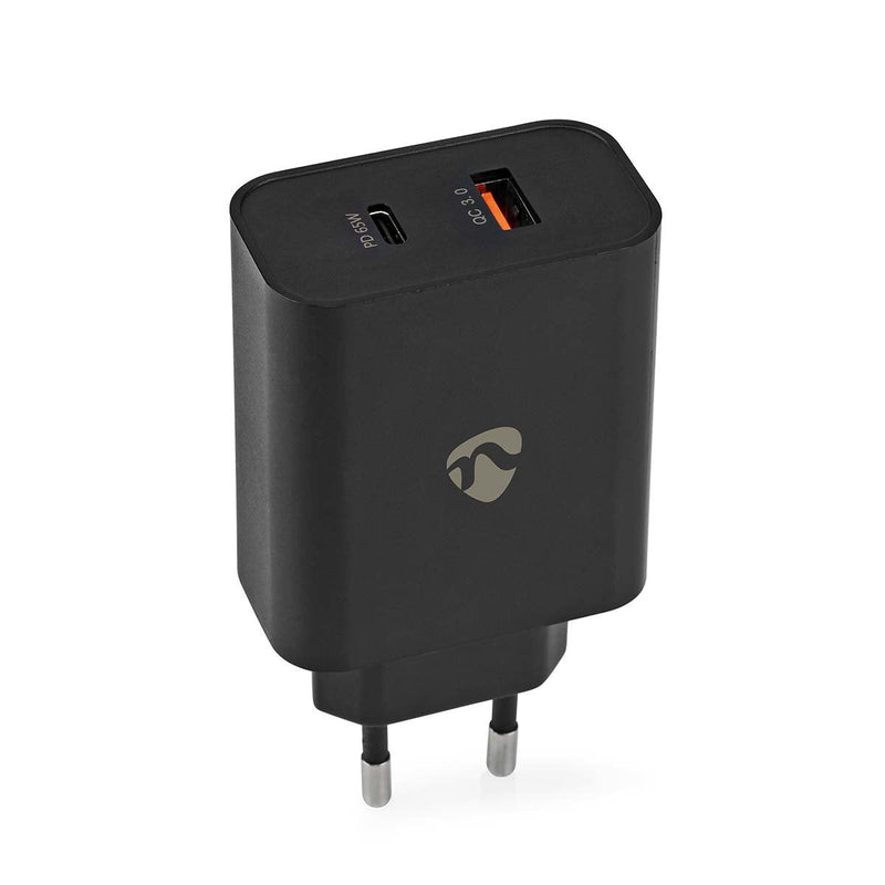 Nedis Charger Network 65W Schnellladefunktion 2.0 2.25A - Anzahl Der Salidas: 2, Usb-a, Usb-c™, Automatic Span