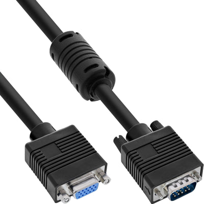 Inline Cable Alargador S-VGA 15HD Male a Female Black 3M — image 1