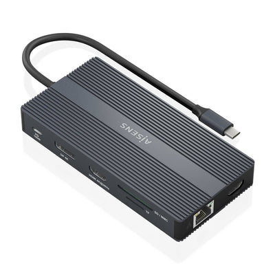 Aisens Dock 12 1 USB-C a 2x HDMI DP RJ45 4x USB-A USB-C Pd 20CM — image 1
