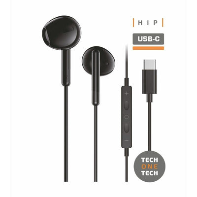 Tech One Tech Headphones Eartech TEC1302 With Microphone USB Type-c Black — image 1