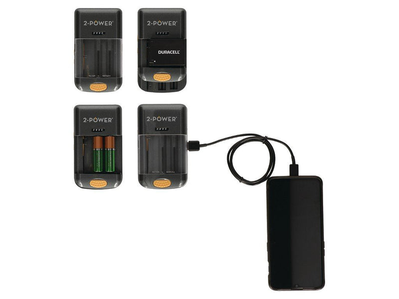 2-POWER Battery Universal Charger-retail Retail Boxed With Uk Power Cord UDC5001A-RPUK