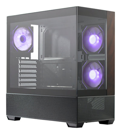 Cooler Master PC Case Elite 690 Wood Semitorre ATX/microATX/Mini-itx - 3 Fans 120MM RGB - Vista Panoramica - D — image 1