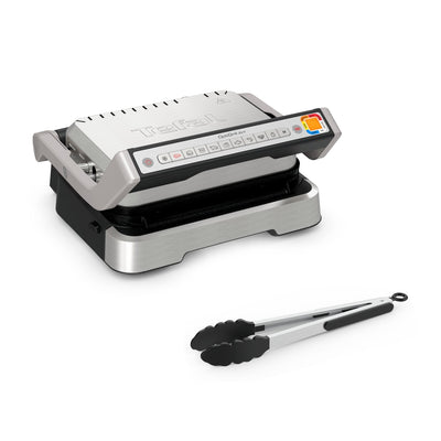 Tefal Optigrill 2IN1 GC773D Parrilla Contact Steel Inoxidable, 2.100 Watts With Pinzas Parrilla GC773D10 — image 1