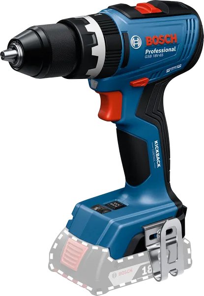 Bosch Taladro Percutor Inalámbrico Profesional Gsb 18V-65 Profesional Solo cuerpo 18 Voltios Azul Sin Batería N