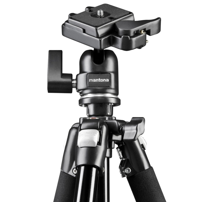 Mantona Scout Max. Tripod Digitales Cameras Film 3 Legs Black