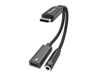 Equip Adapter Usb-c- 3-PIN 3.5MM M/H Dac 0.12M Black — image 1