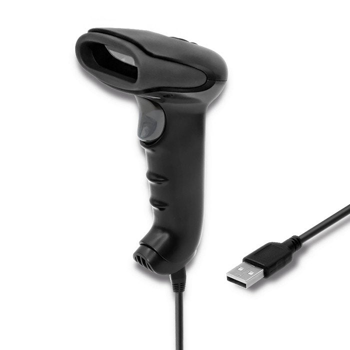 Qoltec 50866 Reader Code Barcodes 1D Laser Black