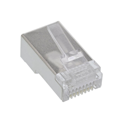 Inline 10 Units Pack Connectors 8P8C RJ45 Male Apantallados Cables Redondos — image 1