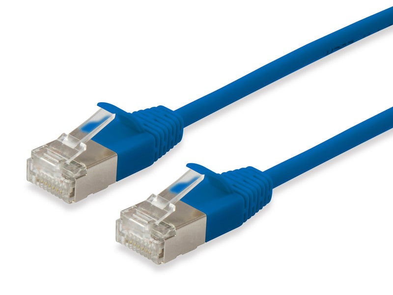 Equip Network Cable CAT.6A F/FTP 2x RJ45 1.00M Azul Slim Lszh