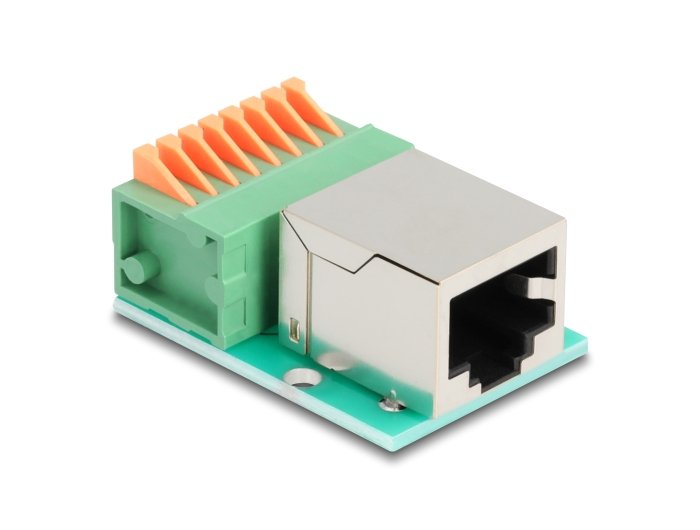 Delock RJ45 Connector Female a Terminalblock With Drucktaster CAT.5E