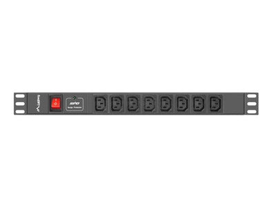 Lanberg Power Strip Rack 19 Pdu PDU-08I-0200-C20-BK (1U, 16A, 8X IEC C13, 2M, C20 Plug — image 1