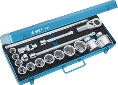 Hazet Set Of Keys Glass 1002, 3/4, 18 Pieces Set Of Tools Blue With Carraca Reversible 4000896001736.0 — image 1