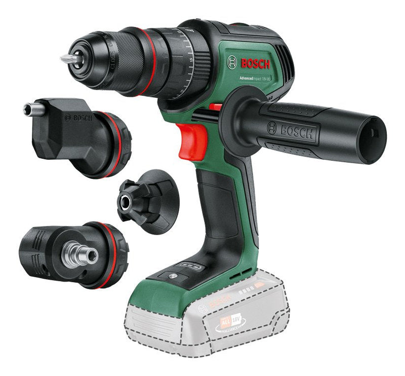 Bosch Drill Percutor Wireless Diy & Garden Advancedimpact 18V-80 Quicksnap Body Only Green Without Battery Ni