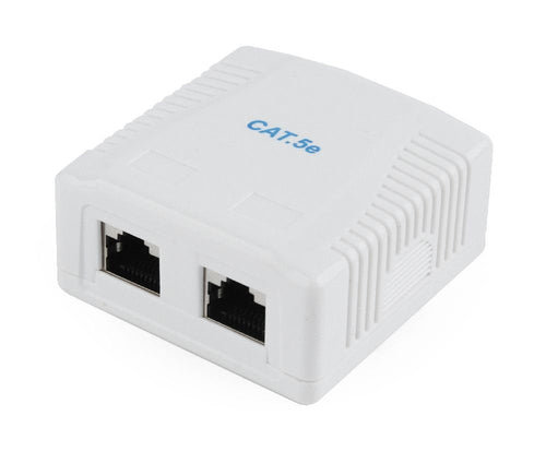 Gembird NCAC-2F5E-01 CAT.5E FTP 2-PORT Surface Mount Box — image 1