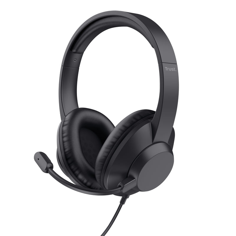 Trust Headphones Ayda Max. USB With Microphone USB Black