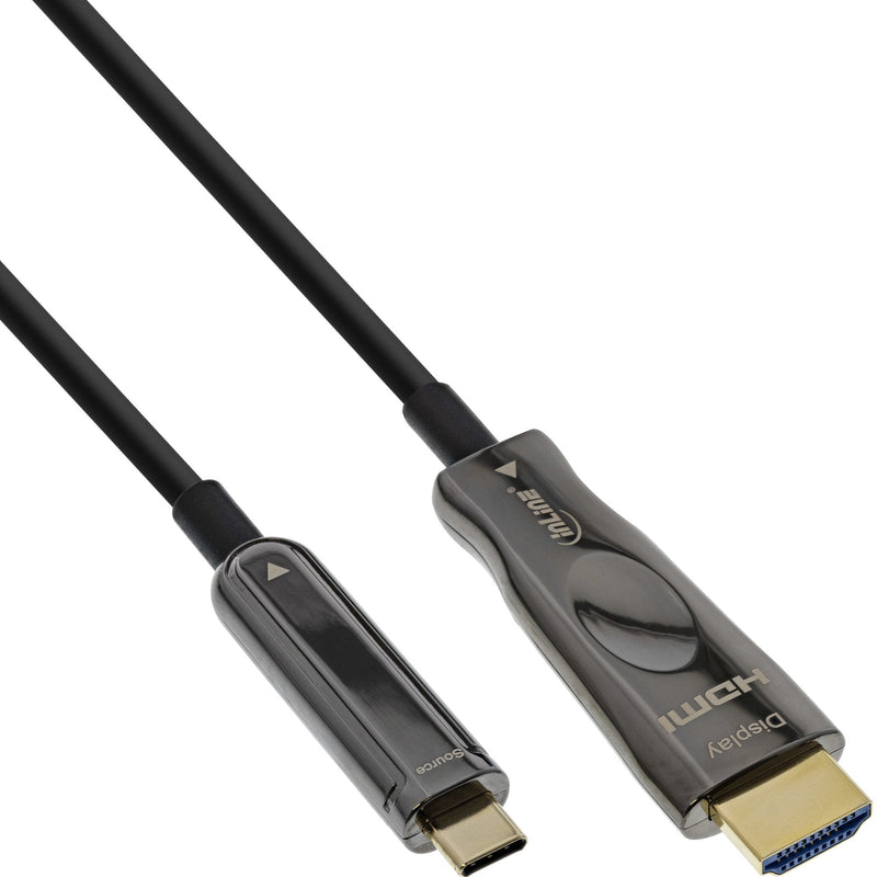 Inline Cable Aoc Screen USB , USB Type-c Male a HDMI Male (modo Alternativo Dp), 50M
