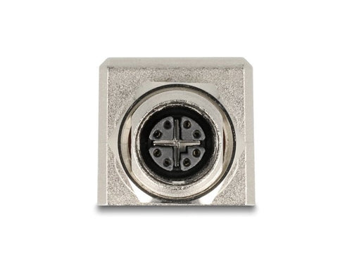 Delock 60087 Adapter M12 Code X 8 Pines Female a RJ45 Female CAT.6A STP Blindado Recto — image 1