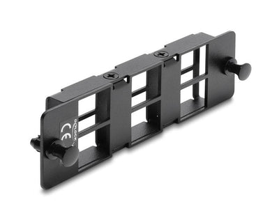 Delock Adapter Panel Keystone Module 6 Port Black — image 1