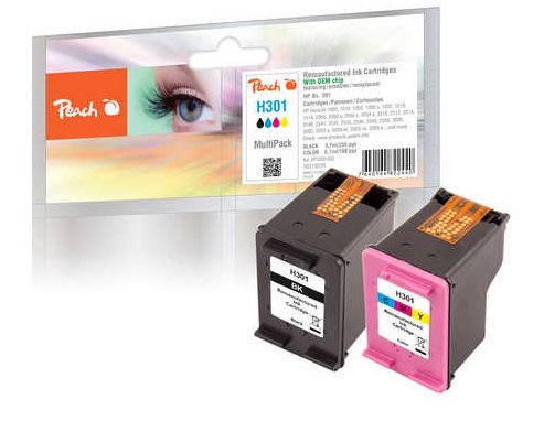 Peach Ink HP NR.301 Multipack No Ink Level Chip Remanufactured