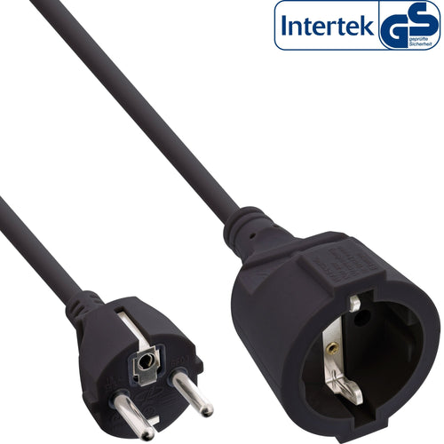 Inline Cable Extensión Power Type F Black 2M — image 1