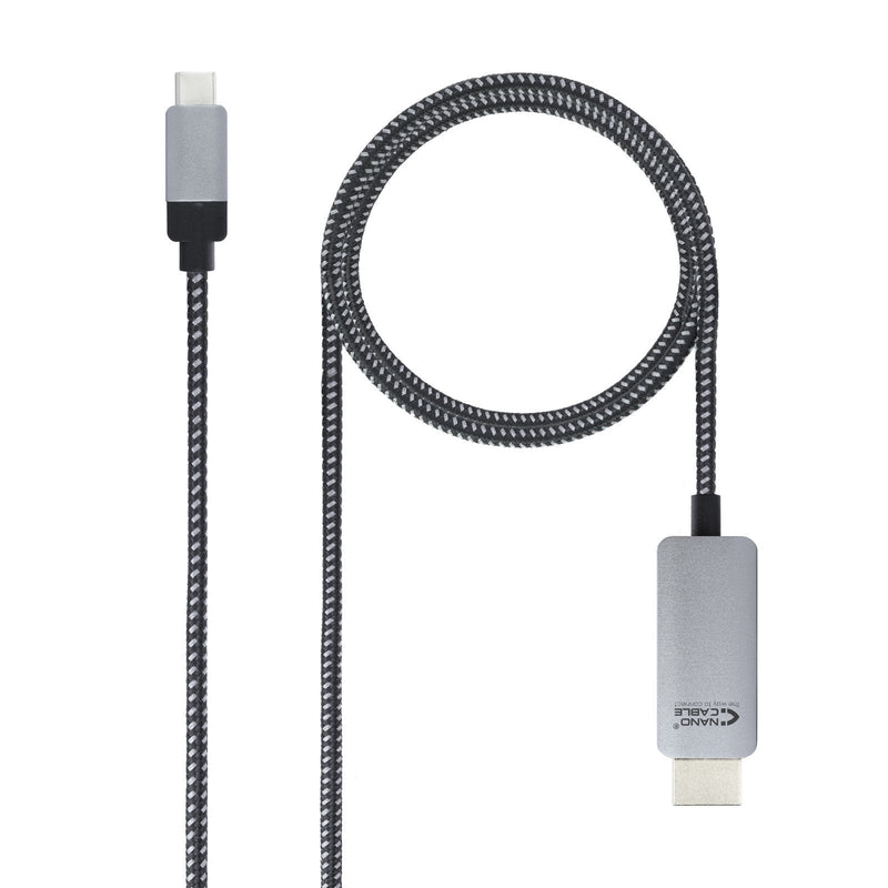 Nanocable Cable Converter USB-C Male a HDMI Male 3M - Black/Silver