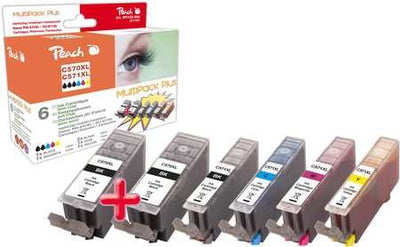Peach 319682 Ink Canon PGI-570XL/CLI-571XL Multipackplus Black Cyan Magenta Foto Black Yellow 6 Pieces — image 1