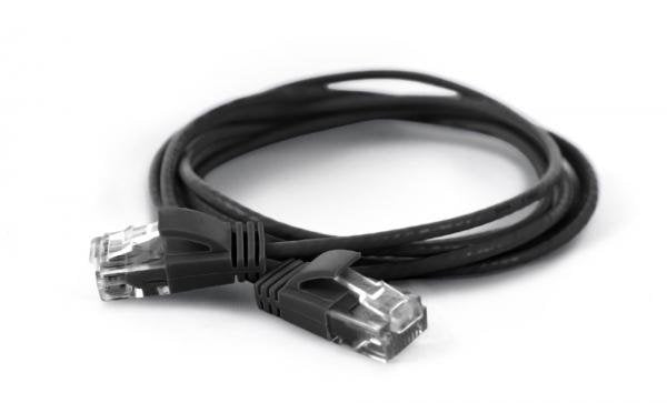 Wantecwire UTP, Cable Extra Thin CAT.6A, D 2,8MM, Black 0,50M
