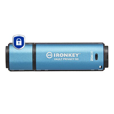 Kingston USB Flash Drive 256GB Ironkey Vault Privacy 50 USB AES-256 Encrypted Fips 197 — image 1