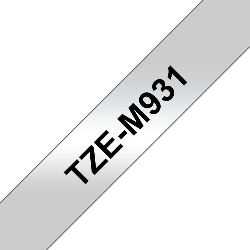 Brother Tape Laminated Silver/Black (metalica) 12MM