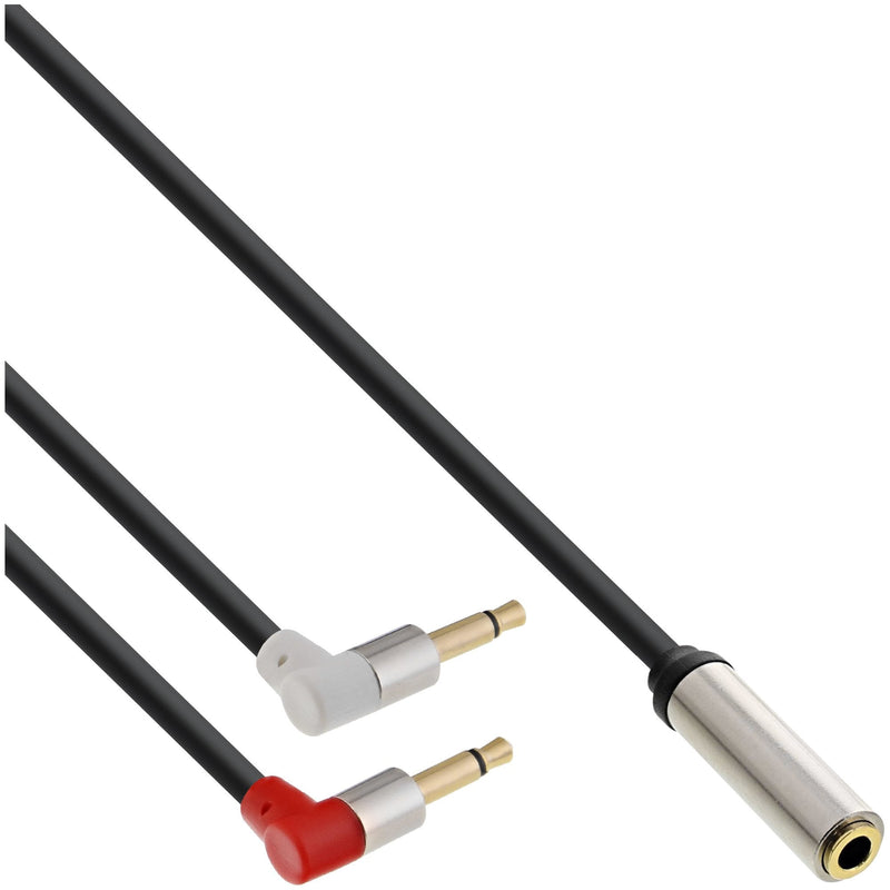 Inline Adapter Headphones Slim Audio Plane, 2X 3,5MM M a 3,5MM F 3 Pines, 0,15M