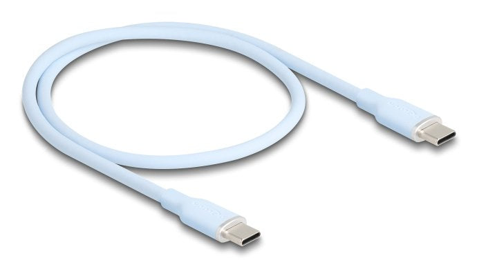Delock 81233 USB Cable 2.0 USB Type-c™ Male a Male PD 3.0 60W 0,5M Blue Silicone