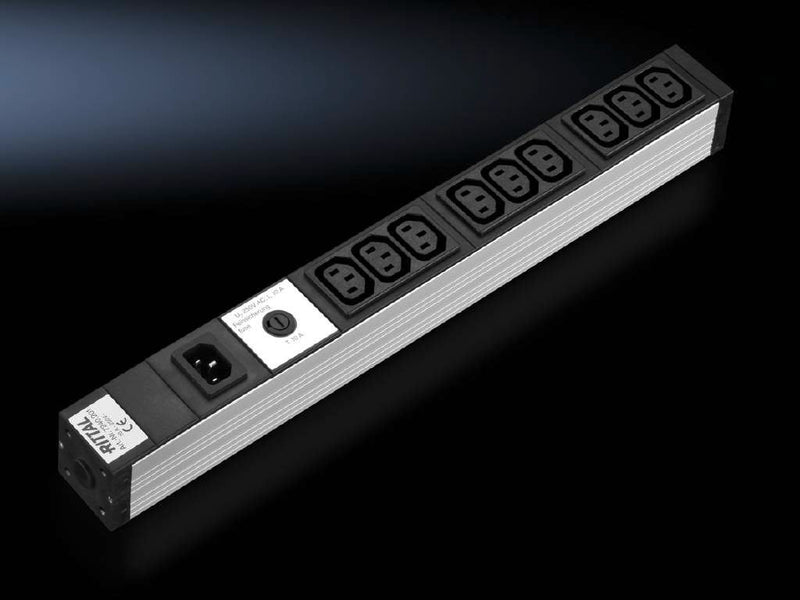 Rittal Power Strip Plugs 48,3CM 9VÍAS Sockets IEC 10A